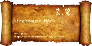 Kirchmayer Márk névjegykártya