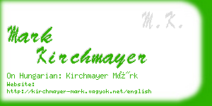 mark kirchmayer business card
